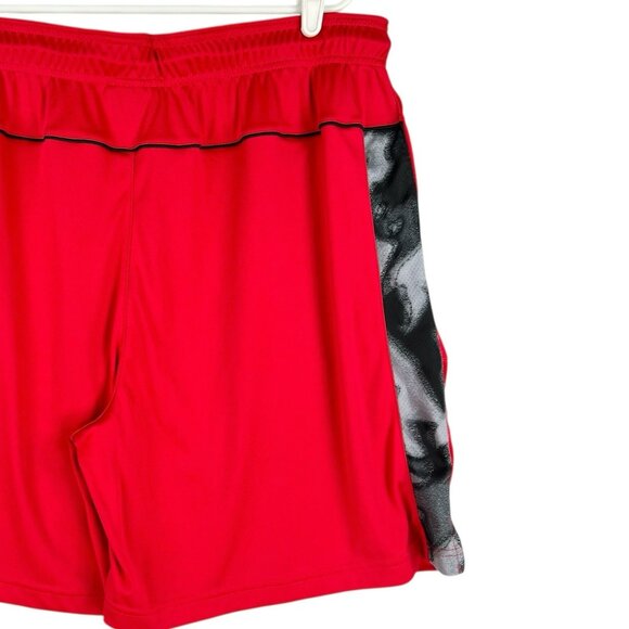 AND1 Men's Pull-on Elastic Drawstring Waistband Red Basketball Shorts Size 2XL - Picture 4 of 12